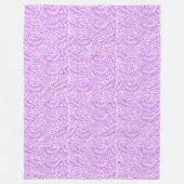 独自の写真かわいいパターン白と紫を追加 フリースブランケット (正面)