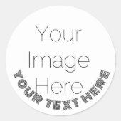 独自の写真とカスタム文字の作成 ラウンドシール (正面)