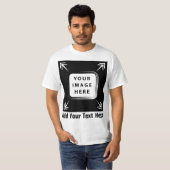 独自の写真とカスタム文字の作成 Tシャツ (正面フル)