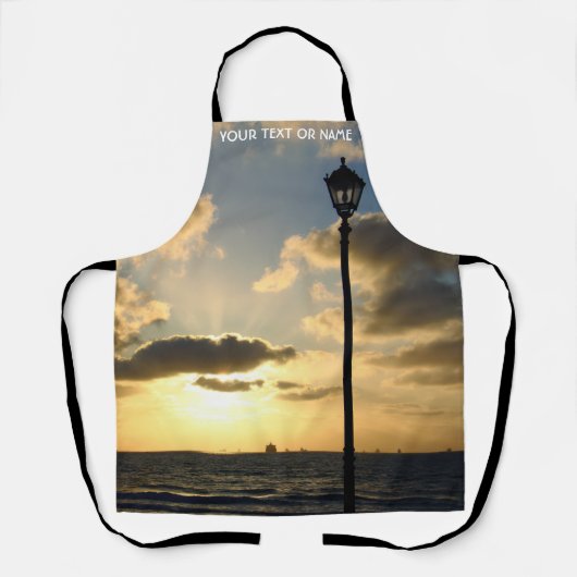 独自の写真とテキストを使ったカスタムデザイン エプロン (正面)