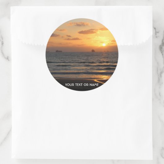 独自の写真とテキストを使用したカスタムデザイン ラウンドシール (バッグ)
