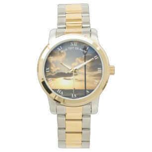 独自の写真とテキストを使用したカスタムデザイン 腕時計