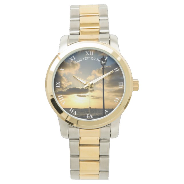 独自の写真とテキストを使用したカスタムデザイン 腕時計 (正面)