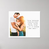独自の写真とパーソナライズされた引用文の作成 キャンバスプリント (正面)