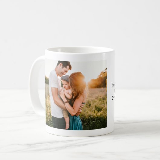 独自の写真とパーソナライズされた引用文の作成 コーヒーマグカップ (正面左)