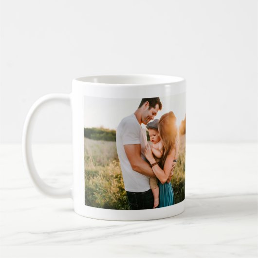 独自の写真とパーソナライズされた引用文の作成 コーヒーマグカップ (左)