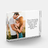 独自の写真とパーソナライズされた引用文の作成 フォトブロック (左)