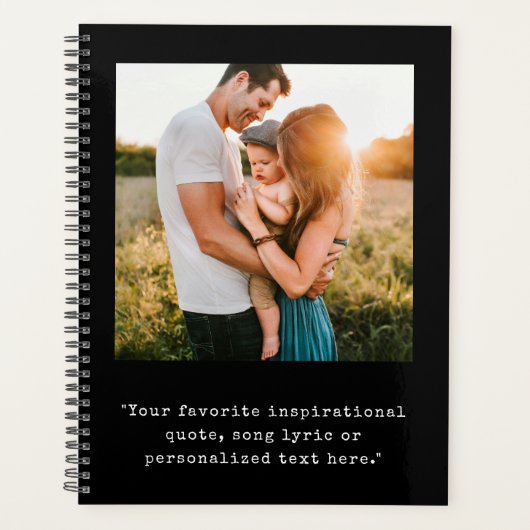 独自の写真とパーソナライズされた引用文の作成 プランナー手帳 (正面)