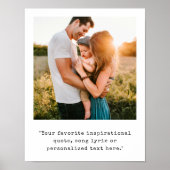 独自の写真とパーソナライズされた引用文の作成 ポスター (正面)