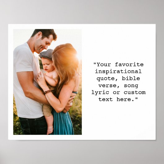 独自の写真とパーソナライズされた引用文の作成 ポスター (正面)