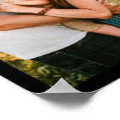 独自の写真とパーソナライズされた引用文の作成 ポスター (角)