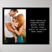 独自の写真とパーソナライズされた引用文の作成 ポスター (正面)