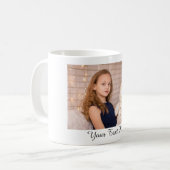 独自の写真とパーソナライズされた文字の作成 コーヒーマグカップ (正面左)