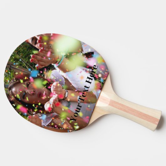 独自の写真と文字を作成カスタマイズ 卓球ラケット (横)