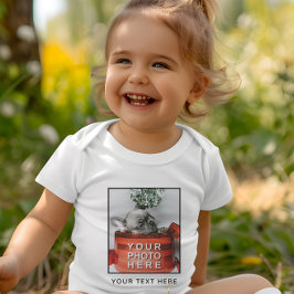 独自の写真と文字を作成カスタムベビーボディスーツ ベビーボディスーツ