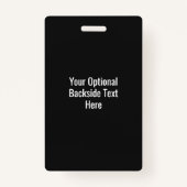 独自の写真と文字バッジの作成 バッジ (裏面)