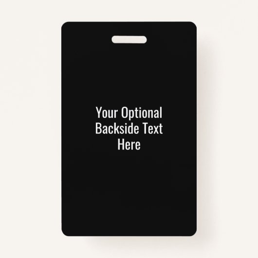 独自の写真と文字バッジの作成 バッジ (裏面)