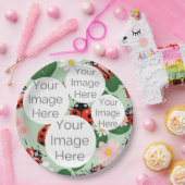 独自の写真のカスタム文字ladybug紙の作成 ペーパープレート (パーティー)