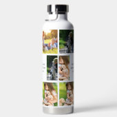 独自の写真のコラージュと文字を作成 ウォーターボトル (右面)