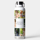 独自の写真のコラージュと文字を作成 ウォーターボトル (背面)