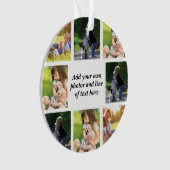 独自の写真のコラージュと文字を作成 オーナメント (正面)