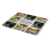 独自の写真のコラージュと文字を作成 カッティングボード (角)