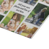 独自の写真のコラージュと文字を作成 カッティングボード (角)