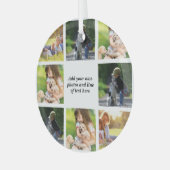 独自の写真のコラージュと文字を作成 ガラスオーナメント (正面左)