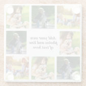 独自の写真のコラージュと文字を作成 ガラスコースター (裏面)