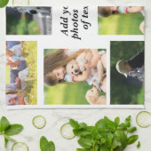 独自の写真のコラージュと文字を作成 キッチンタオル (折り畳み)