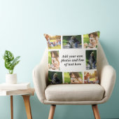 独自の写真のコラージュと文字を作成 クッション (椅子)