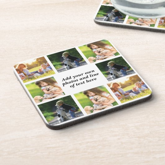 独自の写真のコラージュと文字を作成 コースター (左側)