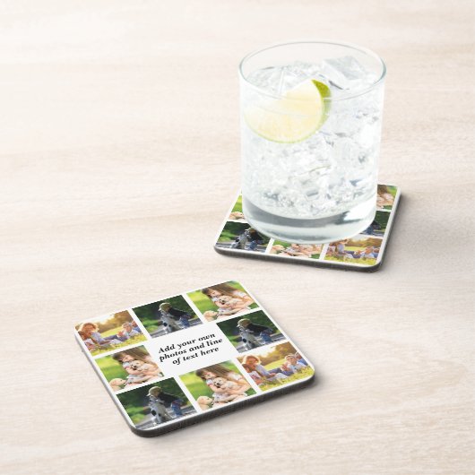 独自の写真のコラージュと文字を作成 コースター (右側)