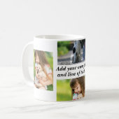 独自の写真のコラージュと文字を作成 コーヒーマグカップ (正面左)