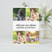 独自の写真のコラージュと文字を作成 サンキューカード (スタンド正面)