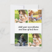 独自の写真のコラージュと文字を作成 サンキューカード (裏面)