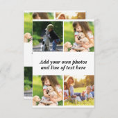 独自の写真のコラージュと文字を作成 サンキューカード (正面/裏面)