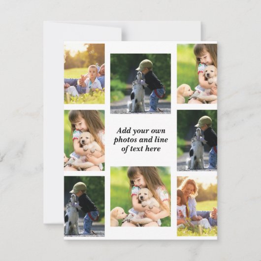 独自の写真のコラージュと文字を作成 サンキューカード (正面)