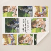 独自の写真のコラージュと文字を作成 シェルパブランケット (正面(横))