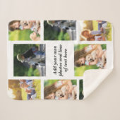 独自の写真のコラージュと文字を作成 シェルパブランケット (正面(横))