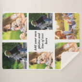 独自の写真のコラージュと文字を作成 シェルパブランケット (正面(横))