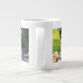 独自の写真のコラージュと文字を作成 ジャンボコーヒーマグカップ (裏面)