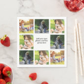 独自の写真のコラージュと文字を作成 スタンダードランチョンナプキン (インサイチュ)