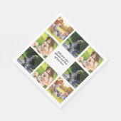 独自の写真のコラージュと文字を作成 スタンダードランチョンナプキン (角)