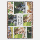 独自の写真のコラージュと文字を作成 スローブランケット (正面縦)