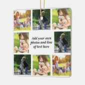 独自の写真のコラージュと文字を作成 セラミックオーナメント (左)