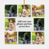 独自の写真のコラージュと文字を作成 セラミックオーナメント (裏面)