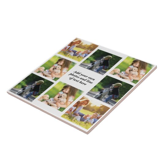 独自の写真のコラージュと文字を作成 タイル (側面)