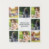 独自の写真のコラージュと文字を作成 タペストリー (正面)