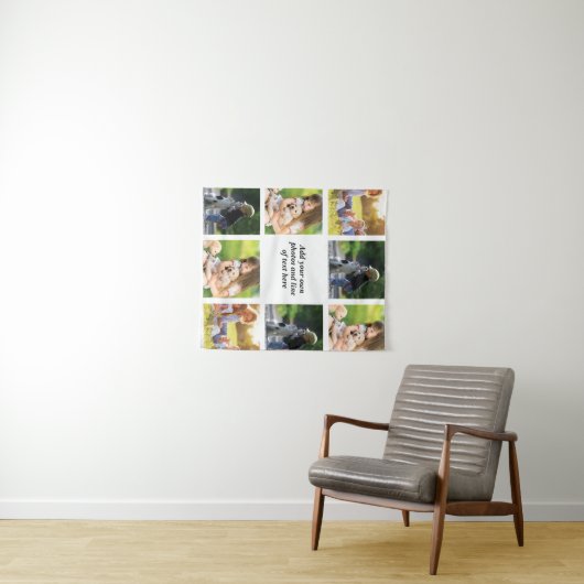 独自の写真のコラージュと文字を作成 タペストリー (インサイチュ(横))